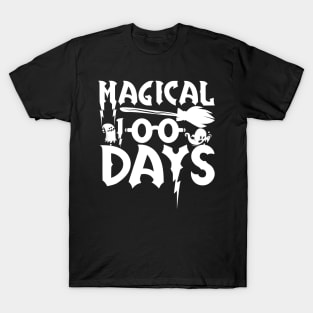 Magical 100 Days Funny School Boys Girls Kids Gift 100 Days Of School T-Shirt